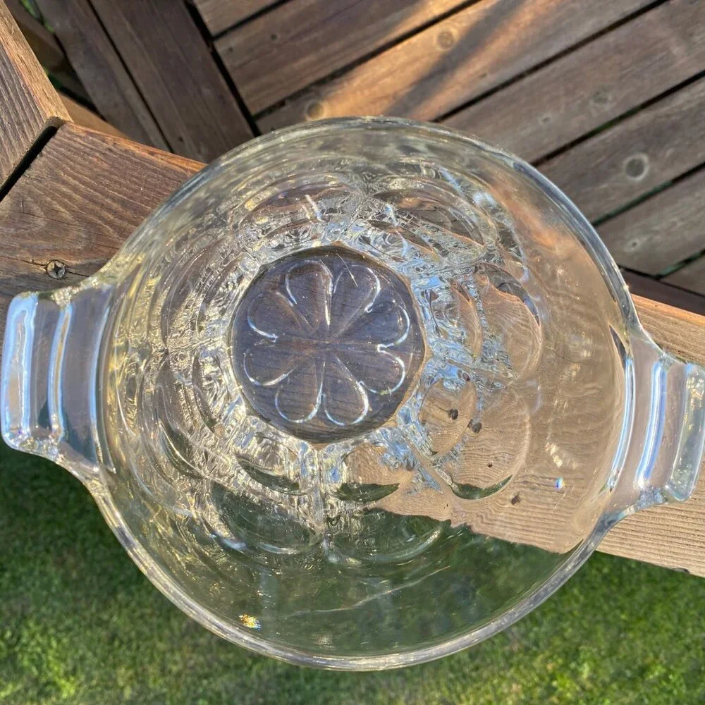 JAVIT CAMEO CRYSTAL ICE BUCKET Clear 64oz 2Qt 1982 #J258 Vintage USA